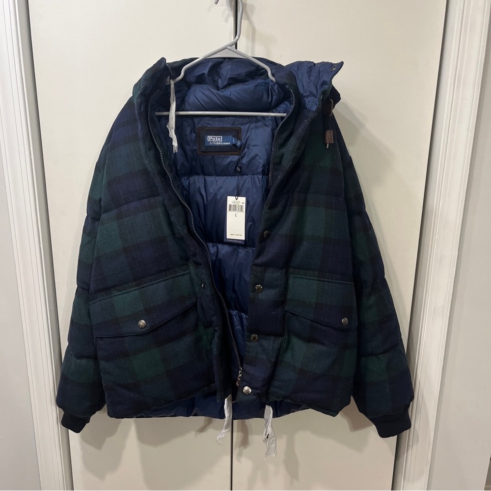 NEW $598 Polo Ralph Lauren Men's Size L Wool Holiday Bomber Tartan Plaid Jacket - Picture 4 of 16
